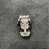 Obsidiana Plateada Natural Mazu 30mm Perforación Vertical Pieza Tallada Material para Collar Pulsera DIY Cuentas Accesorios de Cristal Decoración
