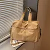 Bolsa de Lona Artística Casual para Mulheres 2026 Novo Estilo Japonês Bolsa Tote de Grande Capacidade para Estudantes Indo para a Aula e no Trabalho Bolsa de Ombro
