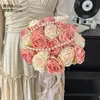 Ramo de Novia Morandi Rosa Retro Flor Artificial Tacto Certificado de Novia Obtención de Flores Falsas Boda Ramo Biónico Adorno
