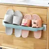 Barra de Toalha sem Furo para Banheiro, Porta-Toalha de Parede Duplo Estendido, Porta-Chinelos de Haste Única para Vaso Sanitário