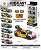 Transfronterizo 1:60 Simulación 8 Modelos Mixtos Abren Tres Puertas Tira Hacia Atrás Graffiti Aleación Coche de Carreras Juguete Fábrica Mayorista