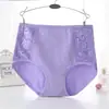 Braguitas de algodón puro con ribete de encaje y cintura alta para mujer, talla grande, moldeadoras extra gruesas, que realzan la cadera y ajustan la cintura para mamás.