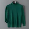 Suéter de Cuello Alto Nuevo para Hombre Otoño e Invierno Andy Terciopelo Tejido Pulóver Manga Larga Casual Capa Base Talla Grande Transfronterizo