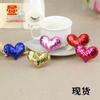 Directo de fábrica pasador para el cabello infantil tocado de princesa rosa brillante dorado rosa corazón de melocotón amor accesorios de joyería