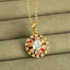 Collar Estilo Nuevo para Mujer Verano Pequeño Lindo Elegante Chapado en Cobre Collar Versátil Joyería de Gama Alta Simple