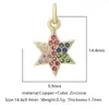 Nuevos Accesorios de Joyería para Mujer Cobre Microincrustación Circonia de Color Pendientes Collar Colgante DIY Accesorios Versátiles