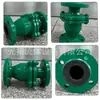 Válvula de Retenção Oscilante com Revestimento de Borracha em Ferro Fundido H44J-16Q Válvula de Retenção Flangeada para Tubulação de Esgoto Resistente à Corrosão e Ácida