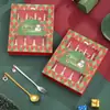Set de vajilla popular transfronterizo, cubiertos navideños de dibujos animados creativos, tenedor de postre y cuchara de fruta de acero inoxidable 410 al por mayor