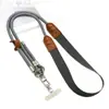 Correa de Hombro Ancha Lanyard para Teléfono Colgante Cruzado de Hombro Doble Uso Longitud Ajustable Cuero PU Empalmado Hebilla de Metal Correa Anti-Pérdida