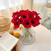 Simulación de amapola de pu de Amazon flor falsa amapola individual amapola mini flor artificial decoración arreglo floral para el hogar