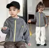 Produtos Originais Japoneses e Coreanos Jaqueta Estilo Primavera Infantil Blusa para Meninos Moletom para Meninas Roupa de Exterior Casual para Uso ao Ar Livre