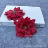 Flor de Crisantemo Llama Roja Artificial de 12 cm Cabezal de Flor Falsa Cabezal de Flor Falsa Decoración de Boda Arte Floral Material para DIY Accesorios de Flores Artificiales