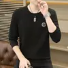 Sudadera de comercio exterior para hombre otoño e invierno 2026, sudadera informal versátil y moderna con estampado y cuello redondo de manga larga para hombre