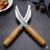 Cuchillo pelador de ajo mango de madera cuchillo curvo tienda de dos yuanes tienda departamental mayoreo tienda de dos yuanes puesto de suministro