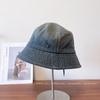 Chapéu de Pescador Fashion Degradê Vintage Feminino Verão Casual Versátil Proteção Solar Chapéu Bacia Chapéu de Tecido para Proteção Solar em Viagens de Férias Tendência