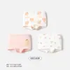 Calzoncillos tipo bóxer de algodón para niñas Balabala Shorts Triangulares para Niños Pequeños y Grandes Ropa Interior de Cuatro Esquinas para Bebés Paquete de Tres de Clase A