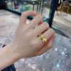 Anillo de lazo de oro arena de Vietnam para mujer anillo retorcido vivo moda simple simple explosión suministro venta al por mayor