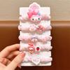 Nuevas Gomas para el Cabello Rosas para Niños, Lindas Gomas Elásticas de My Melody, Accesorios para el Cabello de Niñas Que No Dañan el Cabello, Dulces Cuerdas para el Cabello de Dibujos Animados