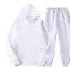 Conjunto de sudadera de color liso de talla grande para hombre y mujer, 220 g de tela, fabricante mayorista, conjunto holgado de talla grande de marca de moda para parejas