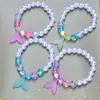 Nova Pulseira Infantil Pulseira de Pérola Estilo Oceano Cauda de Peixe Pulseira de Princesa Pulseira de Estudante Atacado Transfronteiriço
