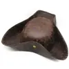 Chapéu de Pirata para Halloween Piratas do Caribe Festa de Performance de Carnaval Chapéu Decorativo Chapéu de Pirata Couro Sintético Transfronteiriço