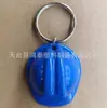 En stock transfronterizo llavero de casco 3D llavero con colgante de casco de seguridad llavero de casco de seguridad de plástico