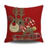 Funda de Cojín de Lino de Dibujos Animados de Papá Noel Reno Transfronterizo Decoración del Hogar Regalo Vacaciones