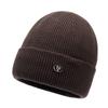 Gorro de lana de color liso con protección auditiva abrigado de moda para hombres y mujeres de Corea, gorro de punto combinable para otoño e invierno, gorro frío con forro polar.