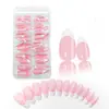 Puntas de Uñas Color Sólido Estilo Francés, Suministro Transfronterizo de Amazon, Pegatinas para Uñas en Caja, Puntas de Uñas Brillantes, 120 Piezas al por Mayor