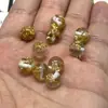 Estilo Marea Nacional Lámina de Oro Agujero Parcial Hebilla de Cheongsam Traje Tang Hanfu Botón Decorativo de Agujero Recto DIY Costura Hecha a Mano Pulsera Cuentas