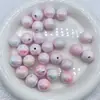 Cuentas Redondas de Mabei de Doble Color Colorido con Recubrimiento UV de 16 mm, Agujero Recto, Accesorios de Cuentas para Cadena de Teléfono Móvil, Joyería Hecha a Mano para Bricolaje