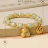 Explosiones Cosas Buenas Pulsera Verde Cacahuete para Mujer Verde Fresco Pulsera de Celebridad de Internet Ins Este Año de Vida Regalo para Novia Marea Nacional Estilo Antiguo