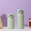 Copo Térmico Simples para Estudante Criativo Desenho Animado Aço Inoxidável Copo de Água Portátil ao Ar Livre Fofo Alta Aparência Copo de Água de Bolso