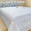 Sábana de algodón grueso engrosada pieza única, juego de funda de edredón para dormitorio de estudiante de dos piezas, colchoneta refrescante tradicional de lino para persona individual/doble juego de tres piezas