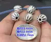 S99 pé de prata com furo grande contas de peixe prata dura 3D contas redondas de 12mm cordão de mão trançado acessórios DIY joias de prata