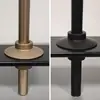 Estante de Almacenamiento Redondo de Aleación de Aluminio Tipo Colgante de Piso a Techo Poste de Soporte Estantería Metálica Soporte de Almacenamiento de Poste Colgante Minimalista
