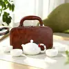 Tetera Dingyao Xishi Set de Té de Viaje - Una Tetera y Cuatro Tazas, Set de Té Portátil Rápido para Uso al Aire Libre, Regalo de Negocios