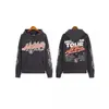 Marca da Moda Estilo Americano High Street Ins Nicho Vintage Antigo Estampa de Letra Solto Moletom com Capuz Masculino e Feminino Outono e Inverno