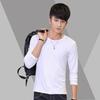 Camiseta de Manga Larga de Color Sólido para Hombre 2025 Cuello Redondo Casual para Hombre Blanca Pura Delgada Camiseta Base Multicolor Primavera y Otoño Aliexpress