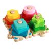 CE transfronteiriça de madeira brinquedos educativos para crianças atacado bebê iluminação educação precoce oito tons harpa mão jardim de infância pequeno presente