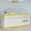 Mostrador de recepción moderno pintado para tiendas de ropa, salones de belleza, barras de bares, cajas registradoras, recepciones y recepciones sencillas de empresas