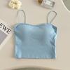 Nuevo Estilo Spice Girls Dopamina Hermoso Espalda Descubierta Tirantes Chaleco Cinturón Almohadilla para el Pecho Uso Interior Uso Exterior Adelgazante Hermoso Espalda Top Strapless para Mujer