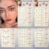 Pegatinas rojas para cejas transfronterizas nuevas pegatinas de maquillaje de escenario para niños pegatinas de maquillaje accesorios faciales pegatinas faciales de diamantes brillantes pegatinas de maquillaje para ojos