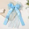 Pinza para el Cabello con Lazo de Cinta Popular de Amazon para Niños Accesorios para el Cabello de Gasa de Color Puro Pinza Linda Macaron 5122