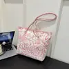 Nova Bolsa Tote de Outono Feminina Estampada para o Trabalho 2025 Estilo Estrangeiro Moda Simples Bolsa de Ombro de Mão