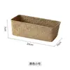 Cesta de Almacenamiento de Algas Marinas Cesta de Almacenamiento Tejida de Mimbre y Paja Cesta Tejida de Bambú Organizador de Artículos Varios de Escritorio Rectangular Tejido Shihua