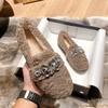 Sapatos de Inverno Femininos Slip-On com Forro de Lã de Cordeiro, Antiderrapantes, Adequados para Gestantes, Tamanho Grande, Resistentes ao Desgaste