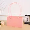 Bolsa de Tote de Flores de Moda y Gama Alta para el Día de la Madre, Bolsa de Arreglo Floral de Papel Kraft Impermeable con Flor de Rosa, Caja de Regalo al por Mayor