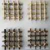 Punto DIY celosía de bambú para bonsái rombo cuadrado accesorios de micro paisajismo de bambú colgante de pared colgante decorativo