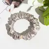 Elástico para Cabelo Máscara de Seda de Gelo Texturizada Simples de Alta Elasticidade Estilo Coreano Corda de Cabelo Color Sólida Elegante Acessório de Cabelo